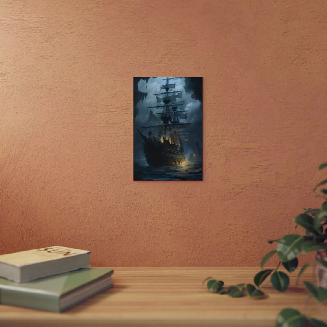 Ghost Pirate Sails: Mysterious Ocean - Metal Poster