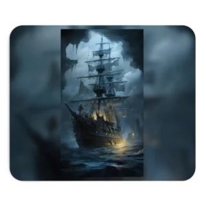Pirate Galleon in Storm Clouds Mouse Pad