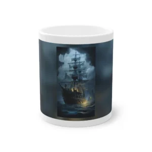 Pirate Galleon in Storm Clouds Mug