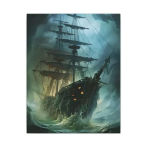 Phantom Ship in Storm Canvas Print