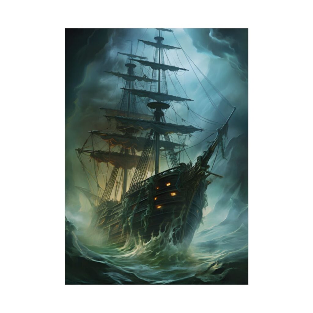 Ghostly Pirate Ship: Mysterious Sailing Adventure - Poster