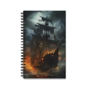 Ghost Ship Storm Spiral Notebook