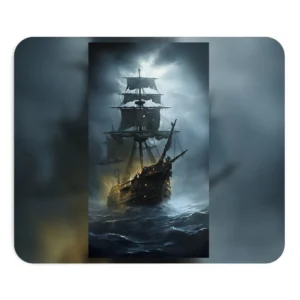 Sailing Ship in Storm Mouse Pad