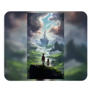Boy and Girl on Cliff Mouse Pad
