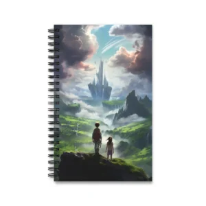Boy and Girl on Cliff Spiral Notebook