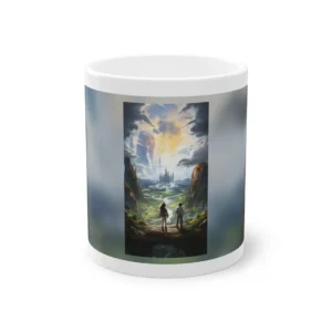 Children Gazing at Distant Castle Mug