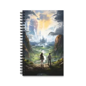 Children Gazing at Distant Castle Spiral Notebook