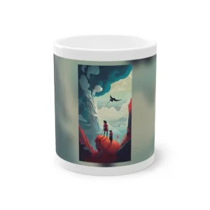 Two Figures on a Cliff Mug