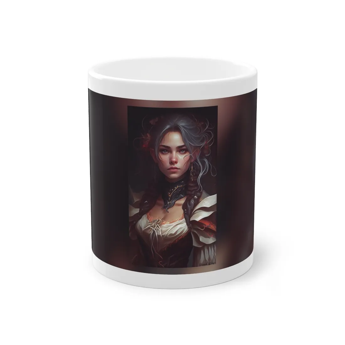 Glamorous Mid-20s Female Portrait: Black Hair - Mug