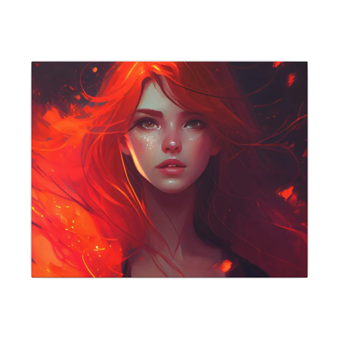 Glowing Female Portrait: Close-Up - Canvas