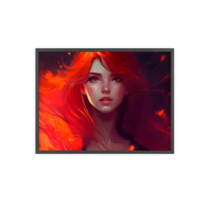 Woman with Fiery Hair Framed Poster