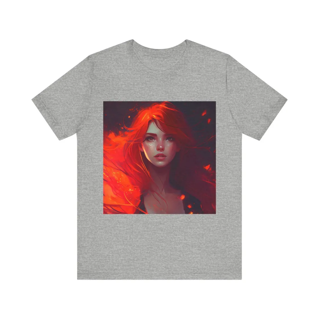 Glowing Female Portrait: Close-Up - T-Shirt