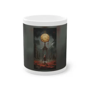 Melting Clock and Hooded Figure Mug