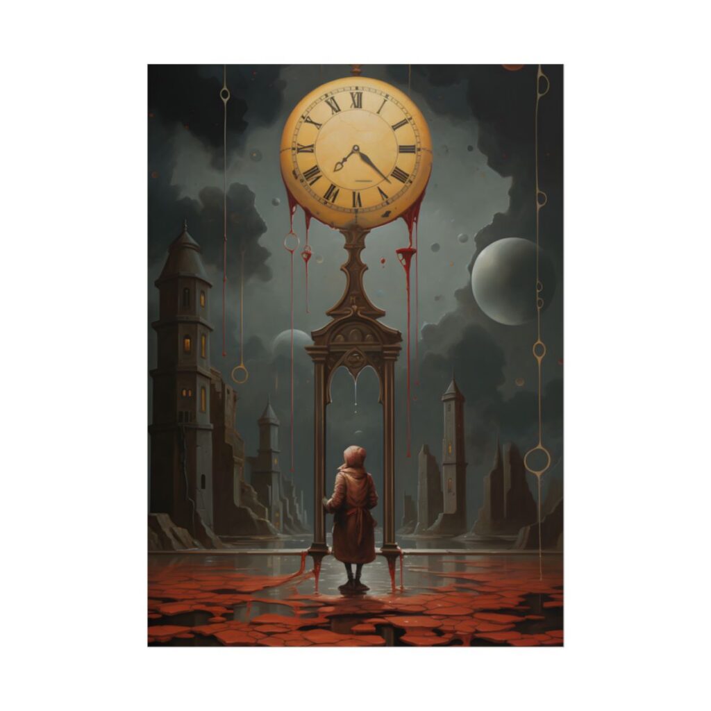 Golden Moment: Person Standing in Outdoor Sunrise Serenity - Poster