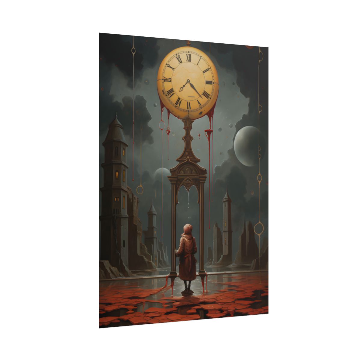 Golden Moment: Person Standing in Outdoor Sunrise Serenity - Poster