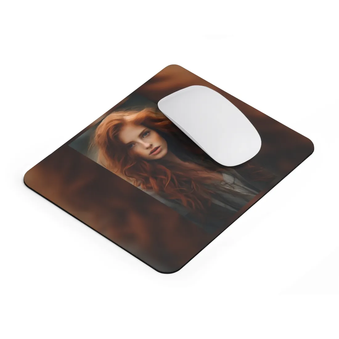 Gorgeous Redhead Woman: Natural Beauty - Mouse Pad
