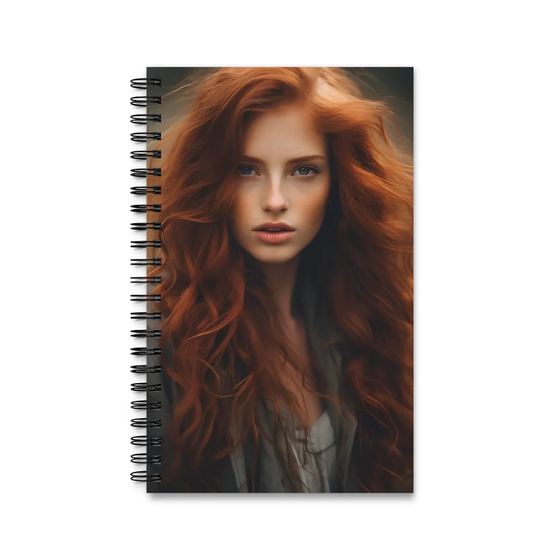 Gorgeous Redhead Woman: Natural Beauty - Spiral Notebook