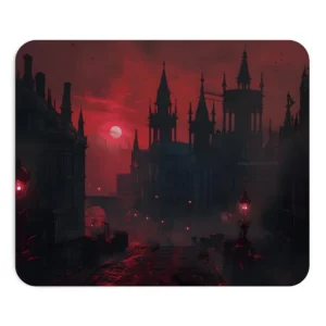 Crimson Gothic Street Mouse Pad