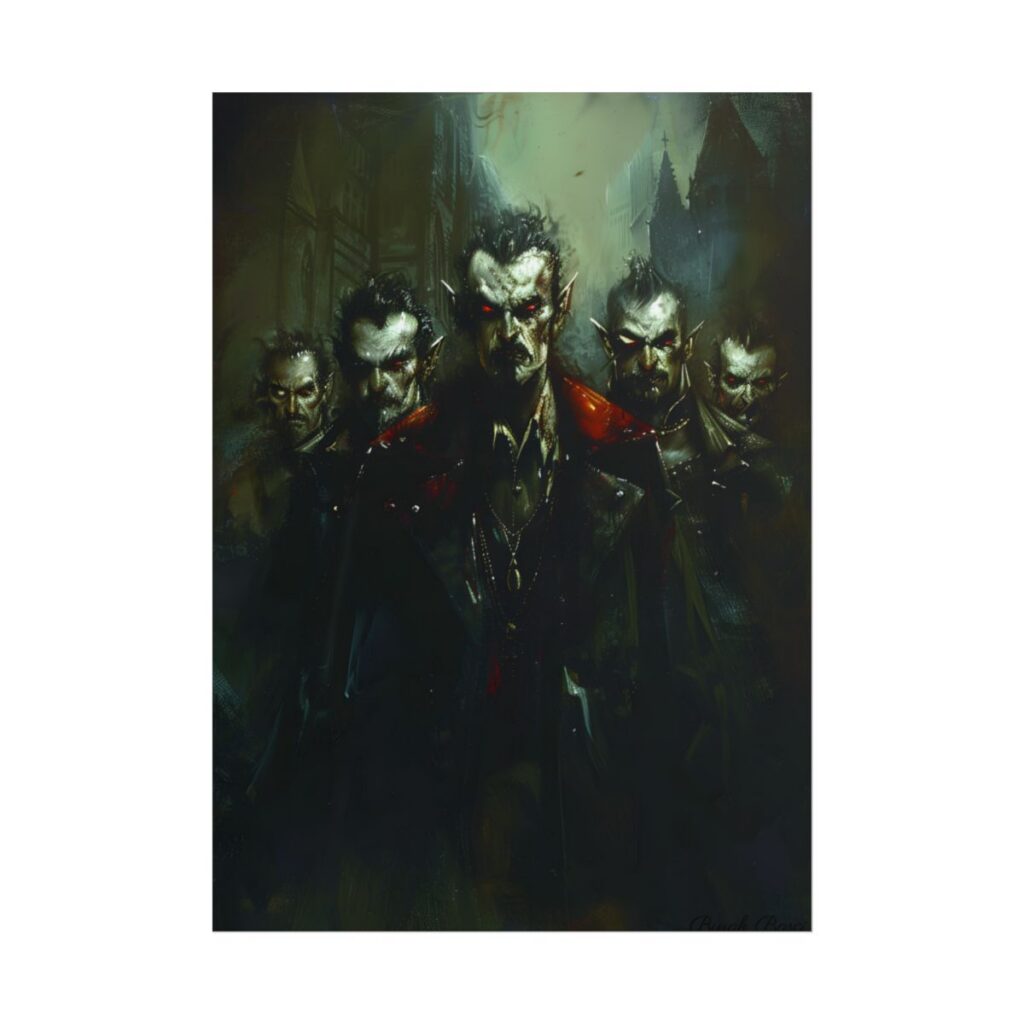 Gothic Vampires: Dark Fantasy Artwork - Poster