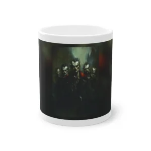 Vampire Figures Before Gothic Cathedral Mug