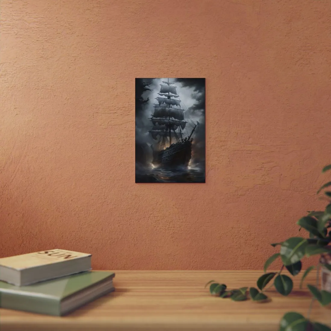 Grand Ghost Galleon: Multi-Masted Phantom Ship - Metal Poster