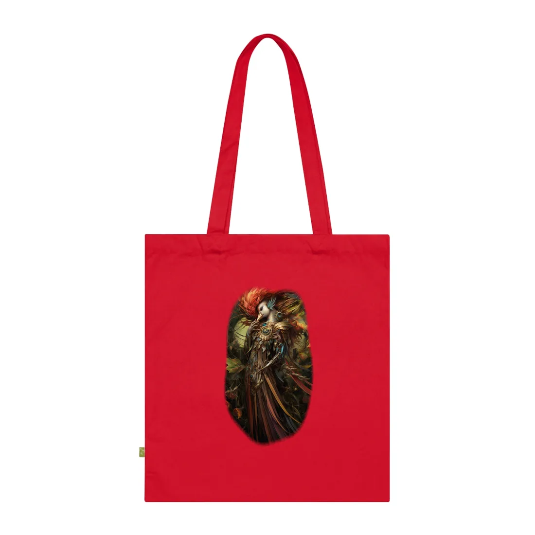 Grand Statue of a Majestic Bird in Serene Setting Tote Bag - Tote Bag (Classic Red)