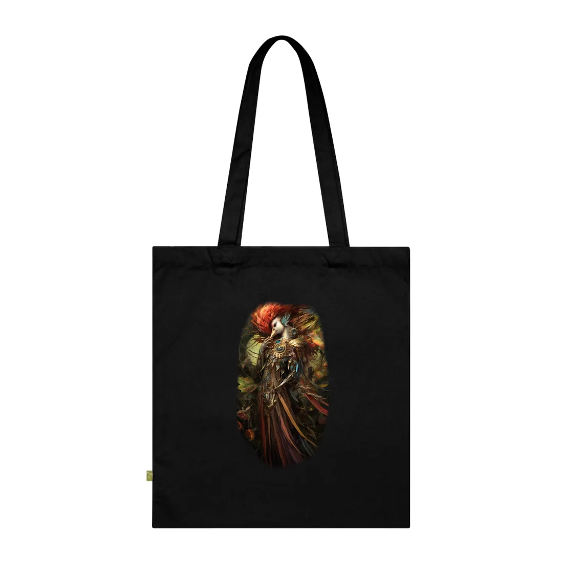 Grand Statue of a Majestic Bird in Serene Setting Tote Bag - Tote Bag (Black)