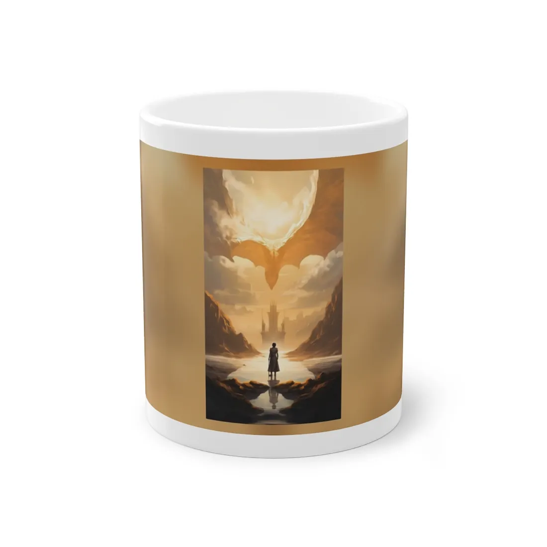 Green Handheld: Close-Up Artwork with Glossy Details - Mug