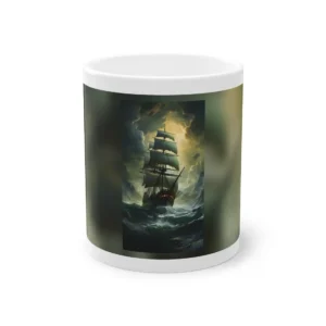 Sailing Ship in Stormy Sea Mug