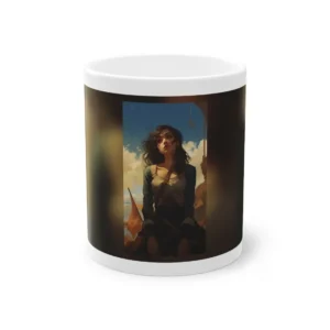 Woman with Wind-Blown Hair Mug