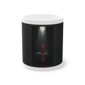 Red Hooded Figure in Cavern Mug