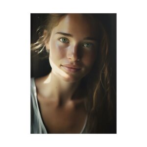 Woman Portrait in Soft Light Poster