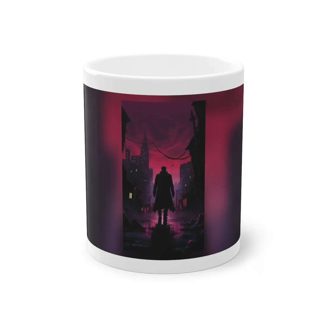Gritty Urban Scene: Detective in Thought - Mug