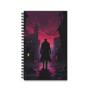 Crimson Street Silhouette Spiral Notebook
