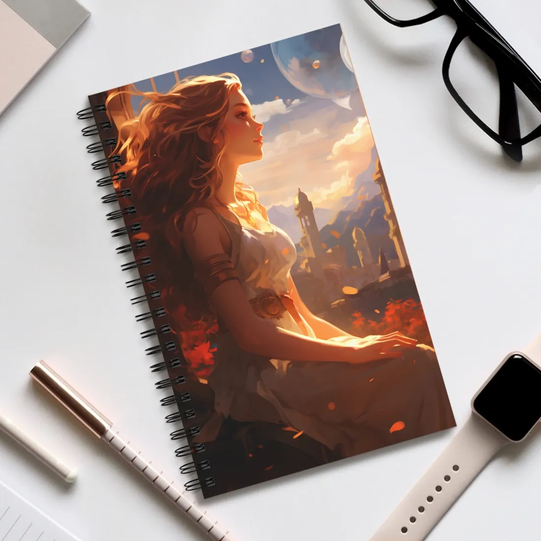 Hand-Drawn Art: Capturing Creativity in a Moment - Spiral Notebook