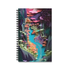 Paper Cut Forest River Spiral Notebook