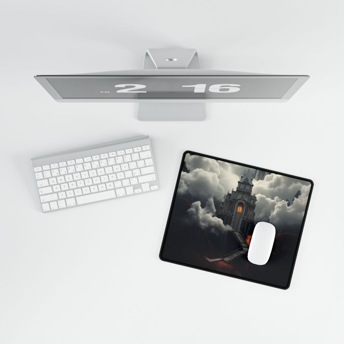 Handheld Message: Personal Artwork in a Small Oval Frame - Desk Mat