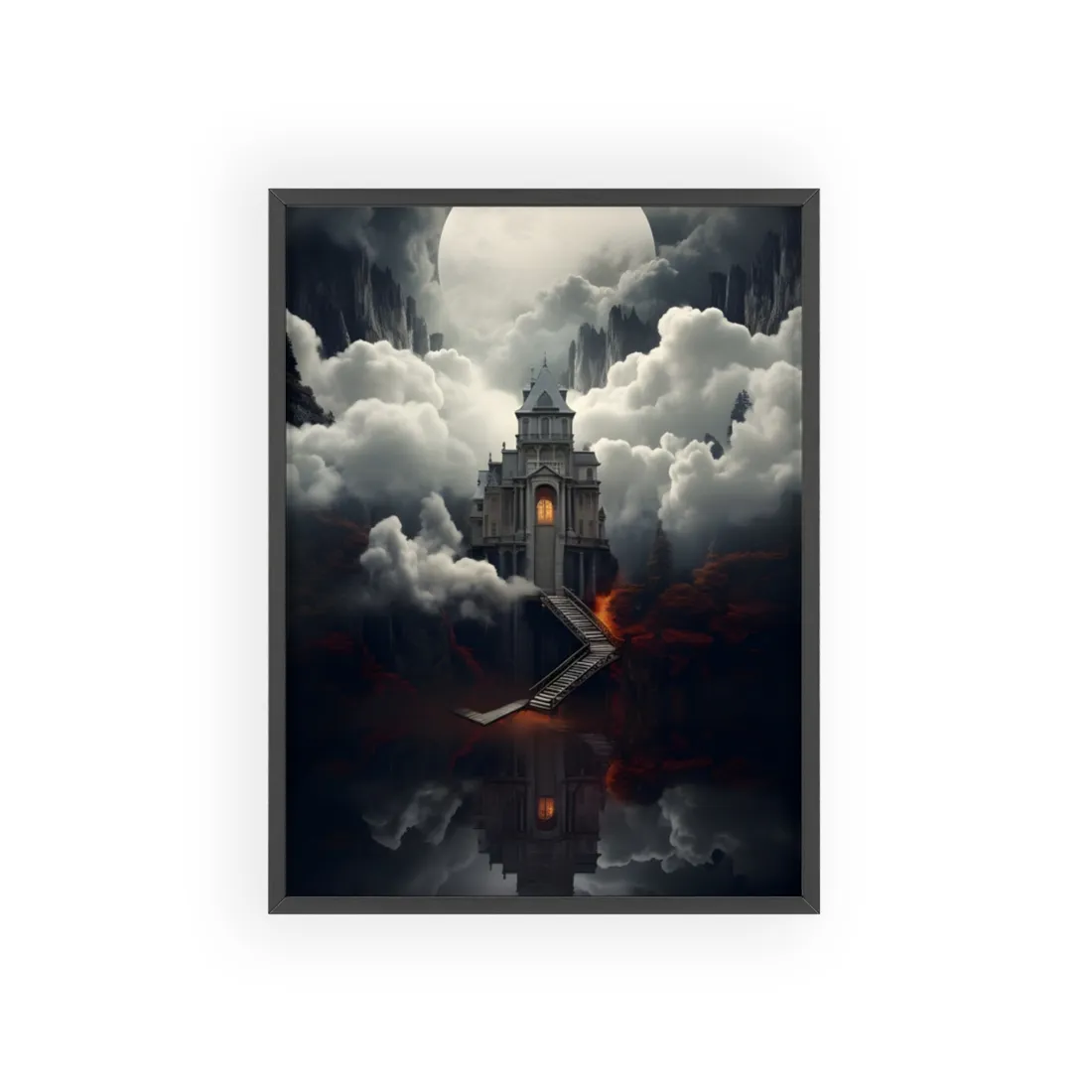 Handheld Message: Personal Artwork in a Small Oval Frame - Framed Poster