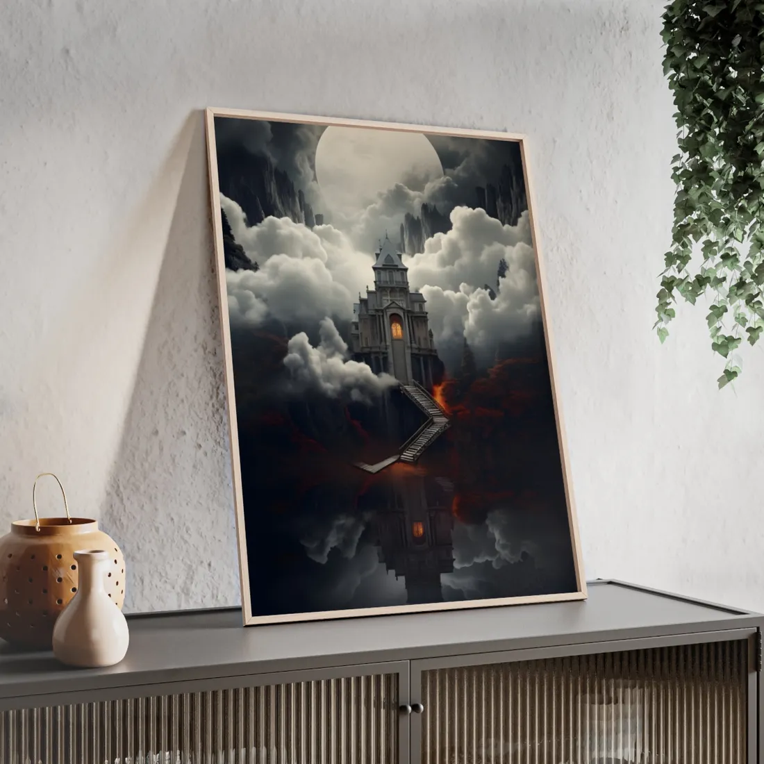 Handheld Message: Personal Artwork in a Small Oval Frame - Framed Poster