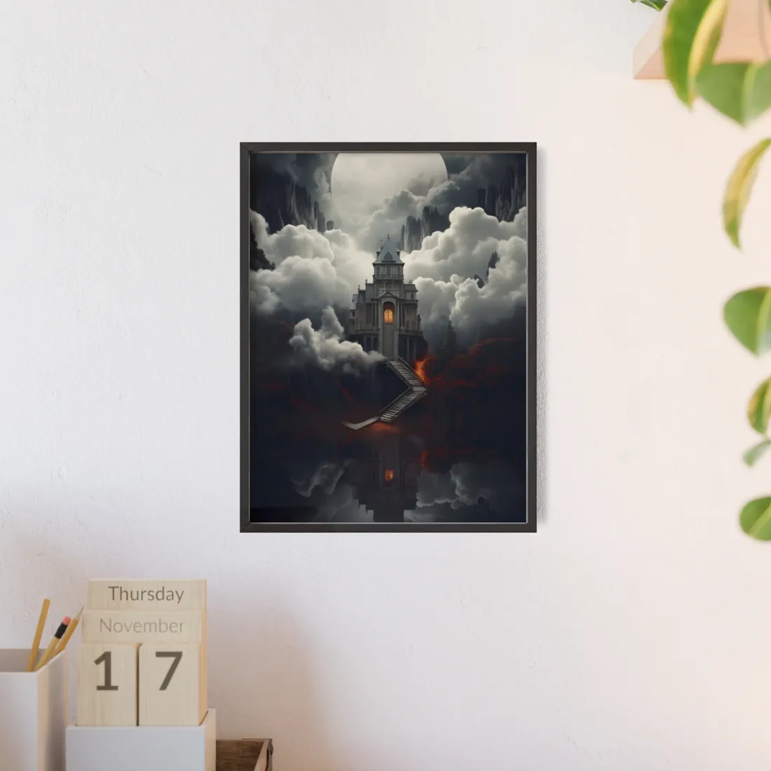 Handheld Message: Personal Artwork in a Small Oval Frame - Framed Poster