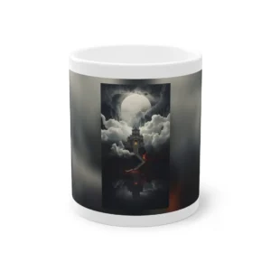 Gothic Mansion Under Full Moon Mug