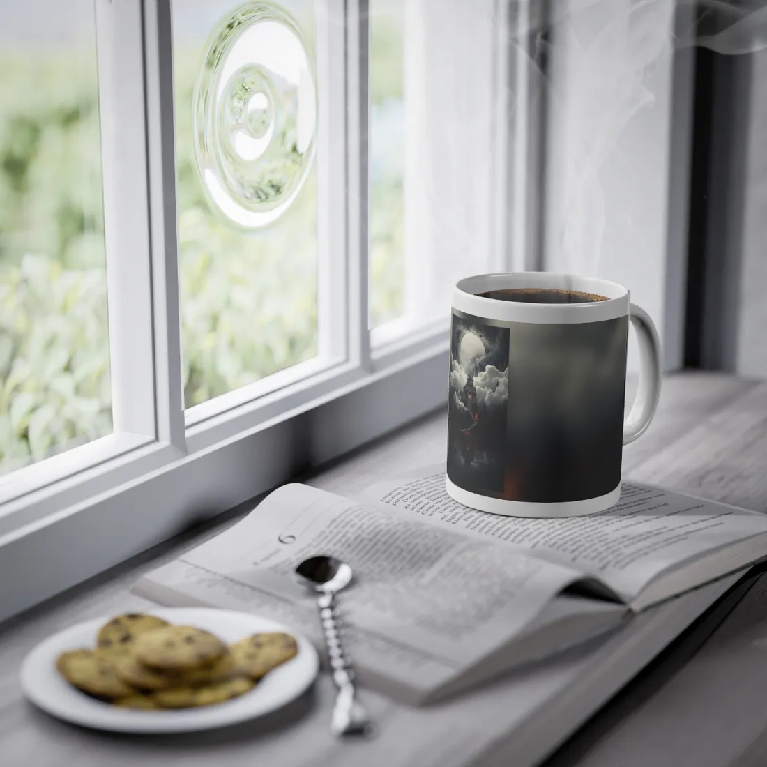 Handheld Message: Personal Artwork in a Small Oval Frame - Mug