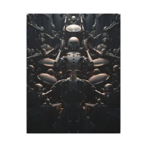 Symmetrical Robot Orchestra Canvas Print