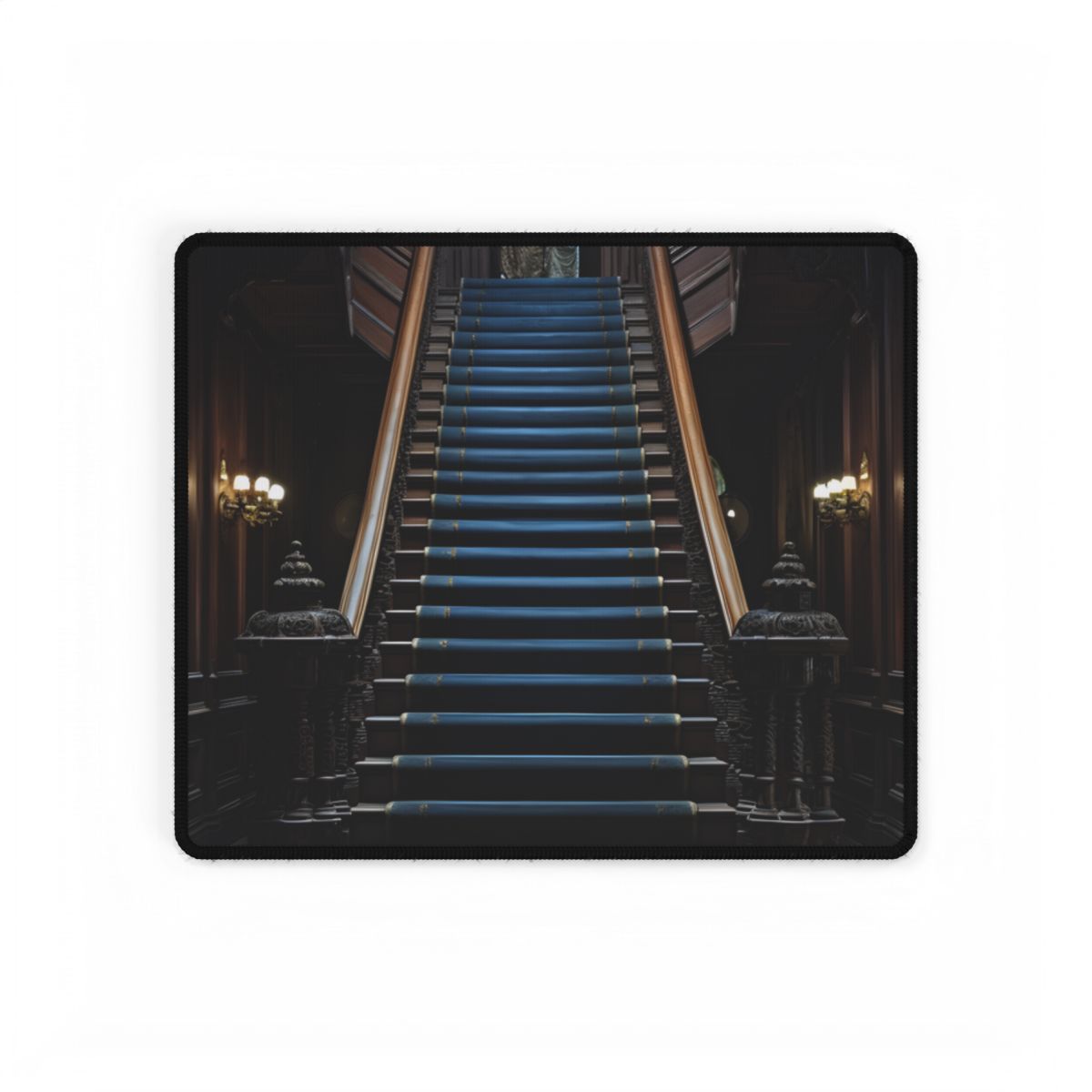Haunted Gothic Mansion: Spooky Victorian Atmosphere Artwork - Desk Mat