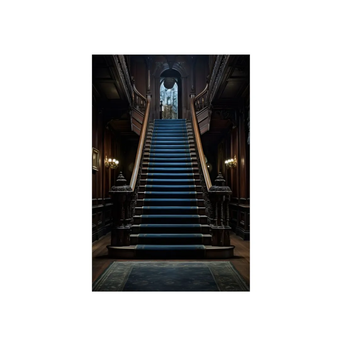 Haunted Gothic Mansion: Spooky Victorian Atmosphere - Metal Poster