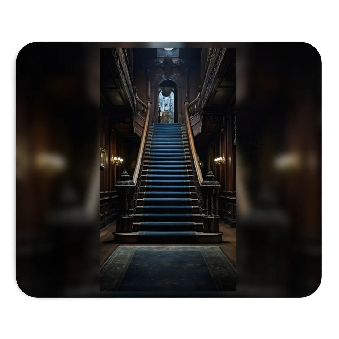 Haunted Gothic Mansion: Spooky Victorian Atmosphere - Mouse Pad