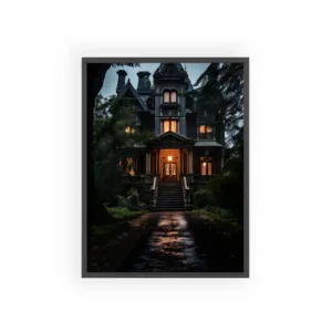 Victorian House Entrance Steps Framed Poster