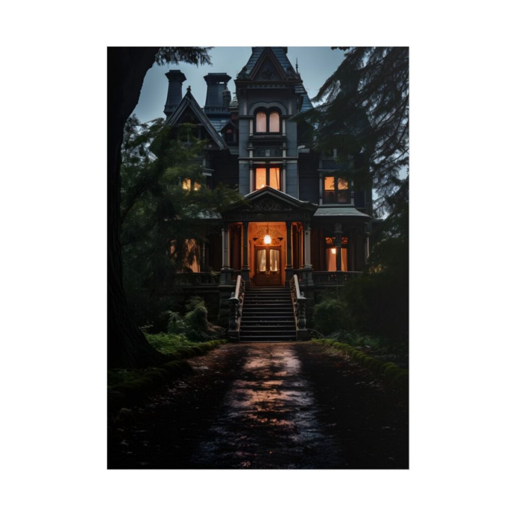 Haunted Mansion Abode: Spooky Victorian Atmosphere - Poster