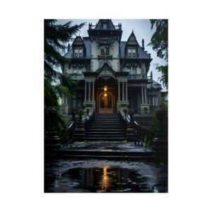 Victorian Mansion at Dusk Poster