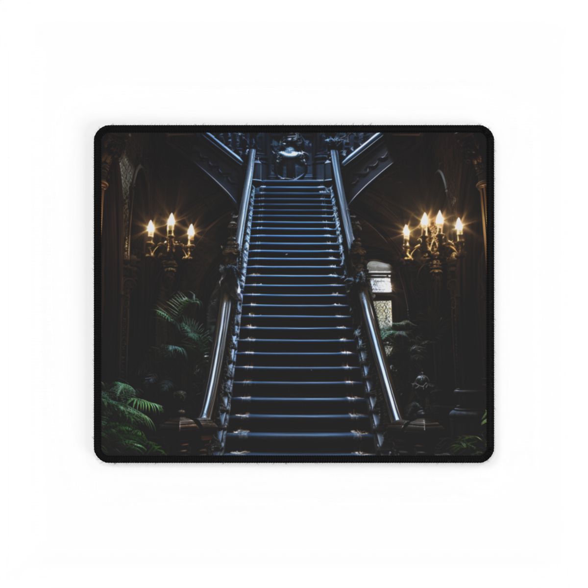 Haunted Victorian Mansion Mystery: Spooky Gothic Artwork - Desk Mat